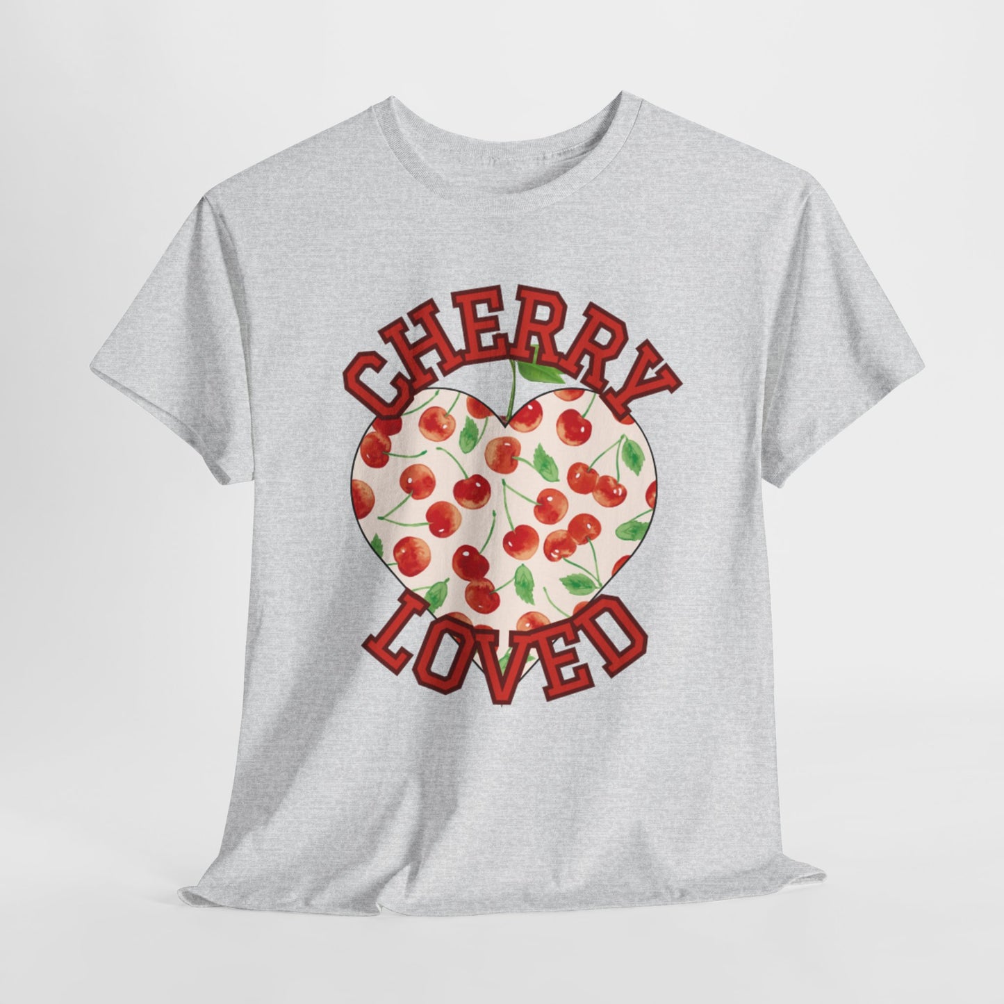 CHERRY LOVED TEE – Sweetheart Energy with Varsity Vibes ❤️