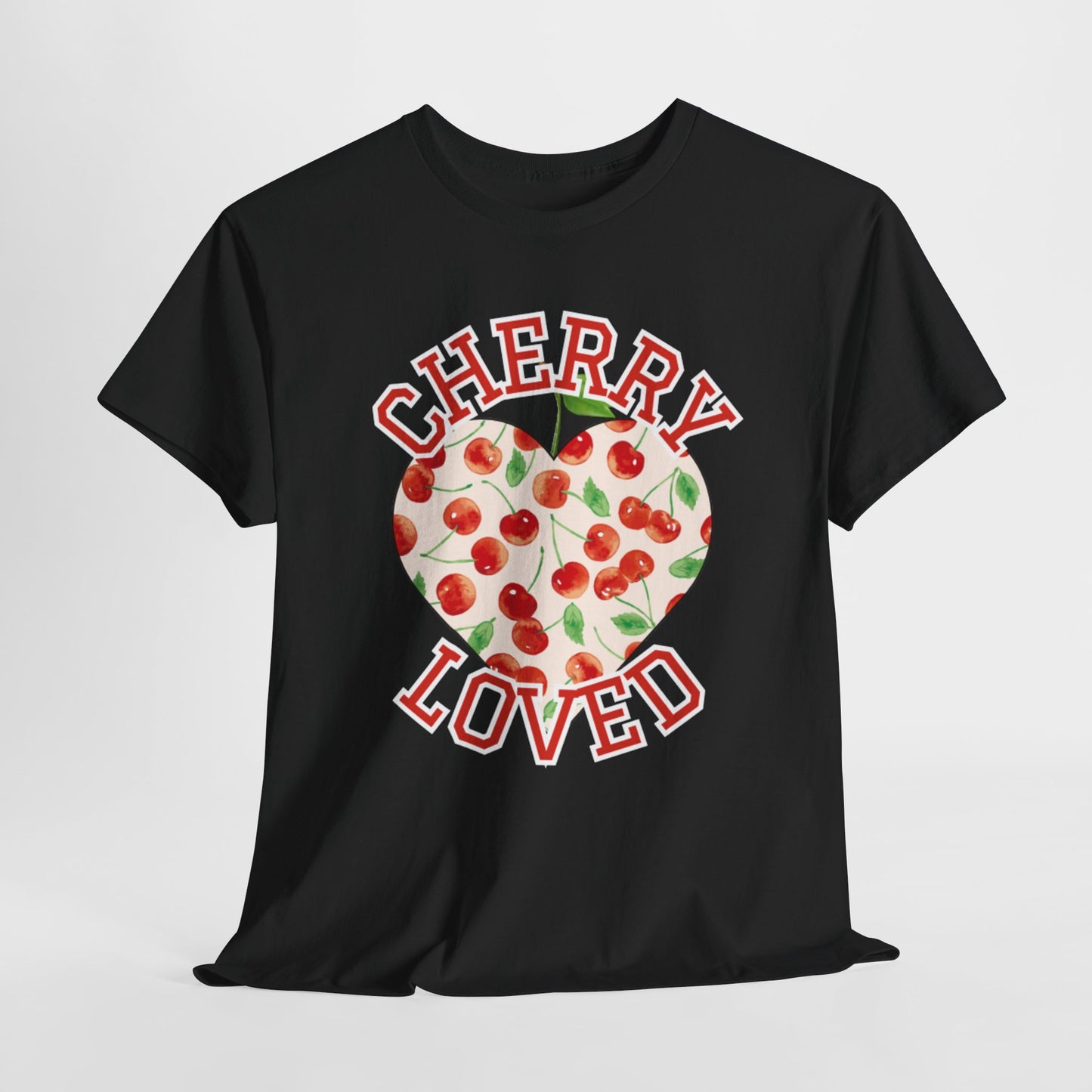 CHERRY LOVED TEE – Sweetheart Energy with Varsity Vibes ❤️