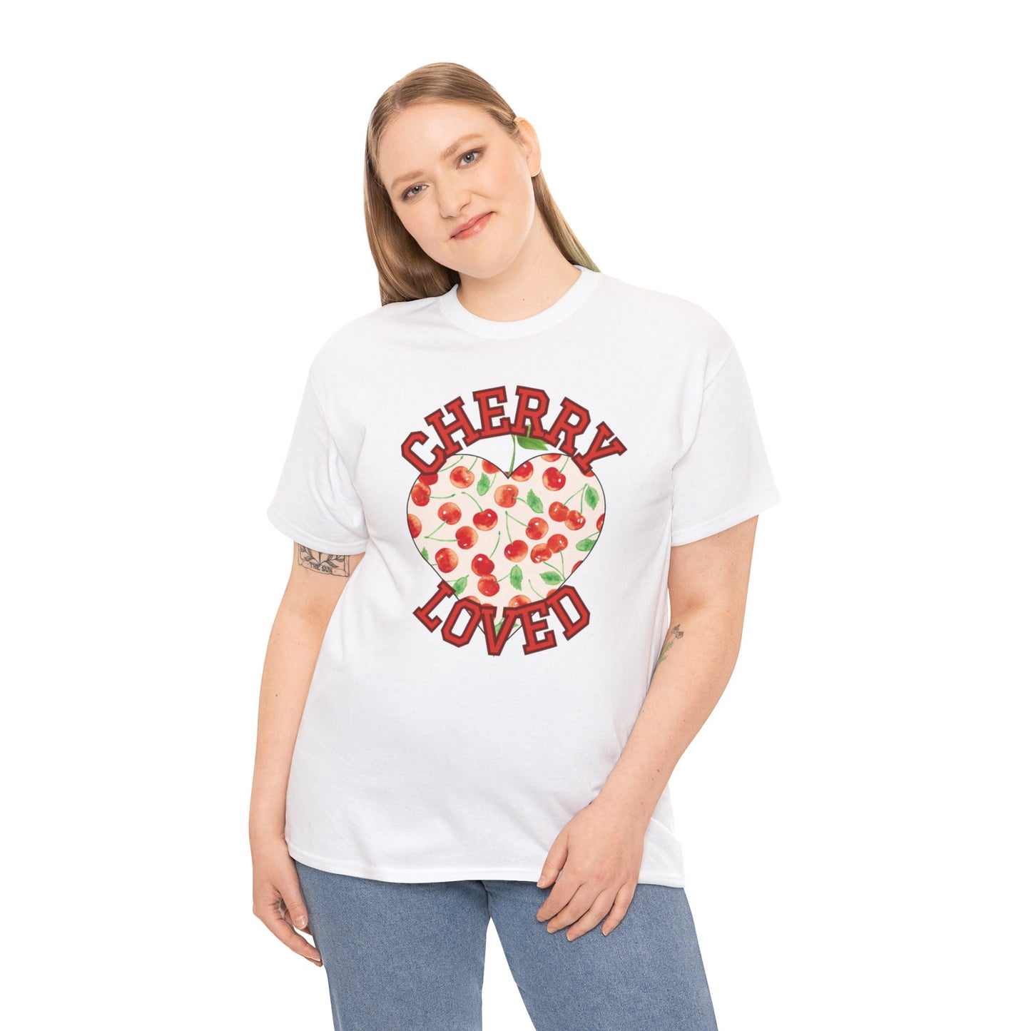 CHERRY LOVED TEE – Sweetheart Energy with Varsity Vibes ❤️