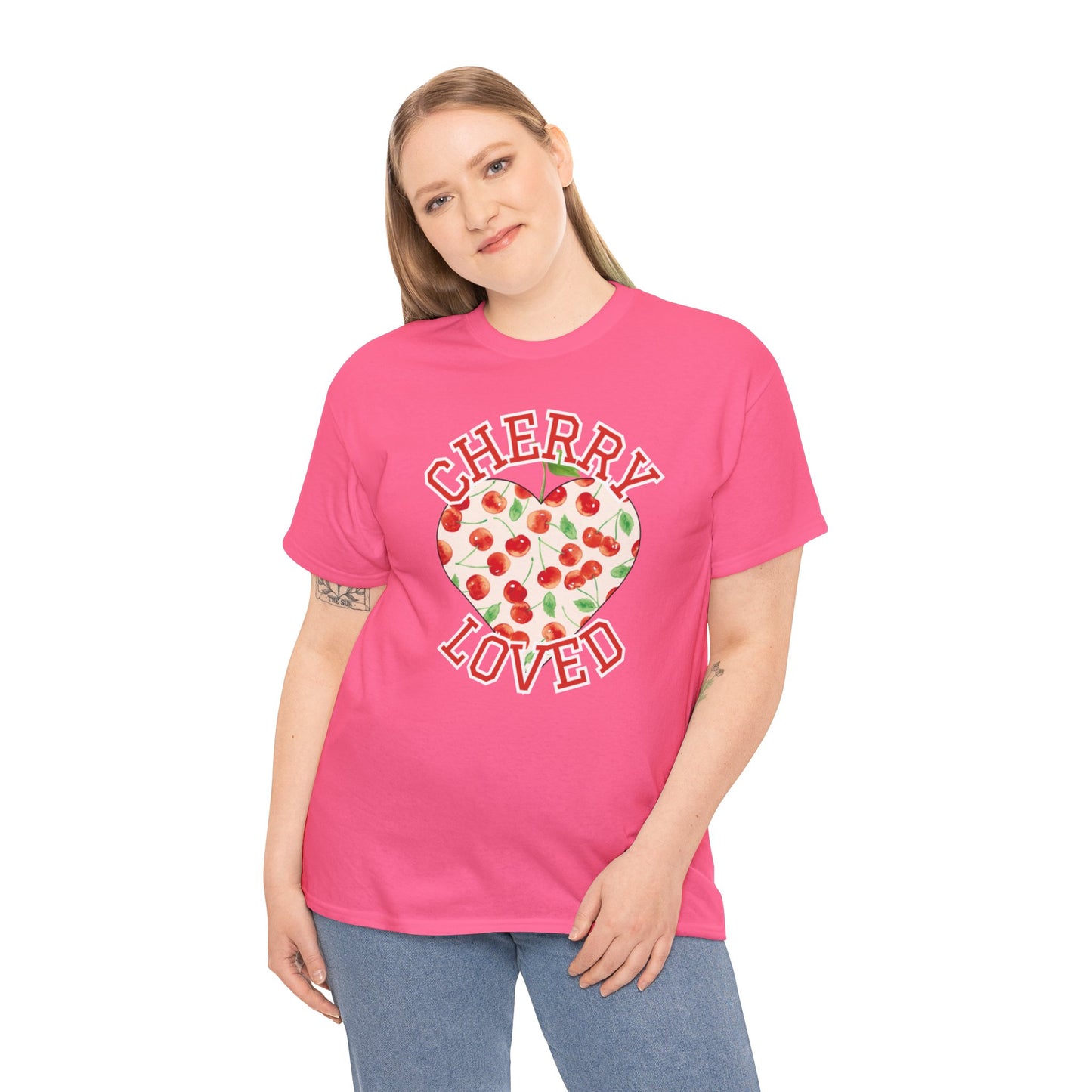 CHERRY LOVED TEE – Sweetheart Energy with Varsity Vibes ❤️