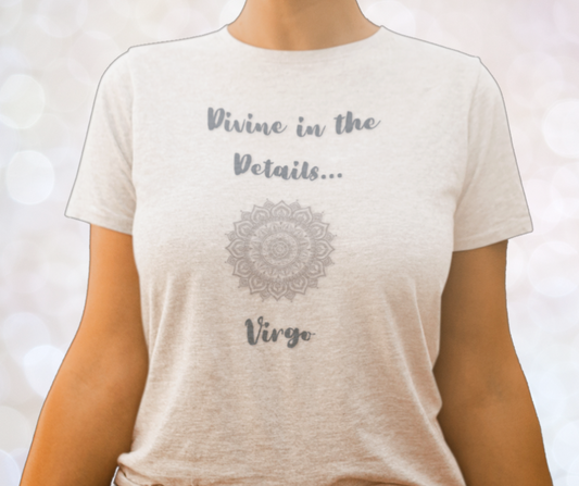 VIRGO- DEMURE TEE-BOHO BLUE