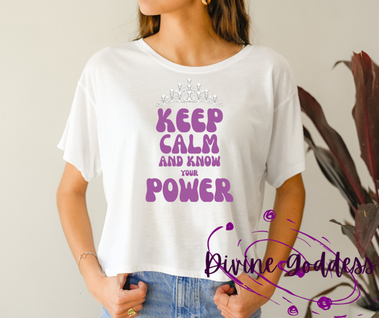 KEEP CALM...CROPPED TEE