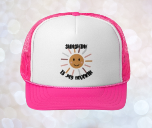 SUNSHINE IS MY FAVORITE TRUCKER HAT – Glow Mode: ON