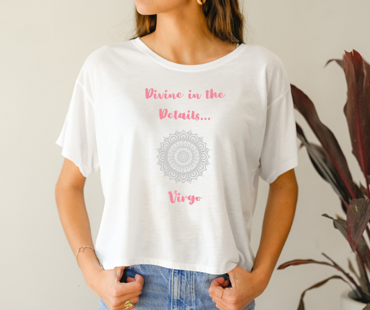 VIRGO- CROP TEE- DIVINE IN THE DETAILS